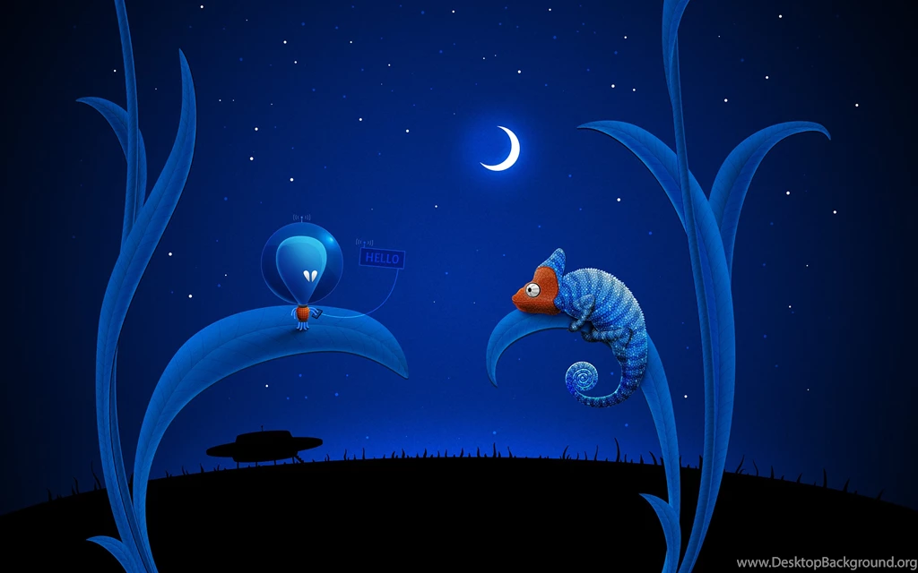 Alien Moon And Chameleon Wallpapers (DESKTOP BACKGROUNDS)