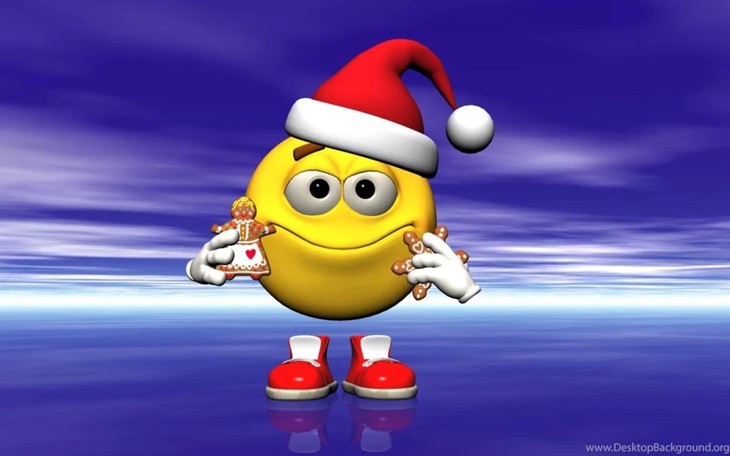 Smiley Santa Claus Christmas Smiley Free Desktop Backgrounds Free ...