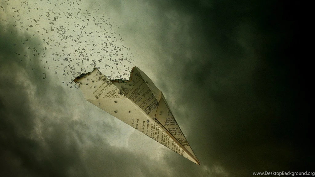 Letters Falling From Paper Plane Widescreen Wallpapers
