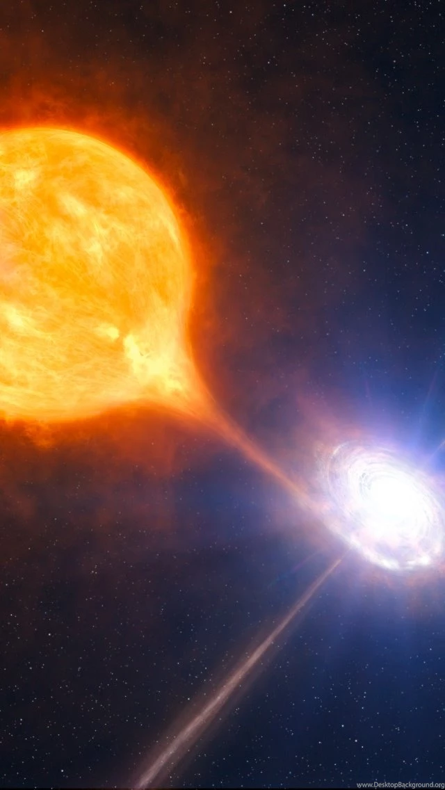 Black Hole Sucking A Star iPhone 5 Wallpapers