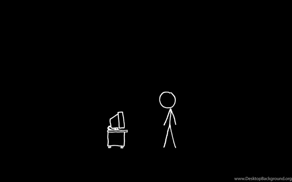 The Man At The Computer Screen, Black Backgrounds Wallpapers And ...