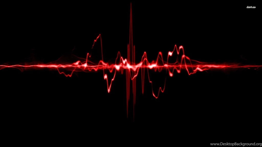 Red Oscilloscope Waves Wallpapers Abstract Wallpapers