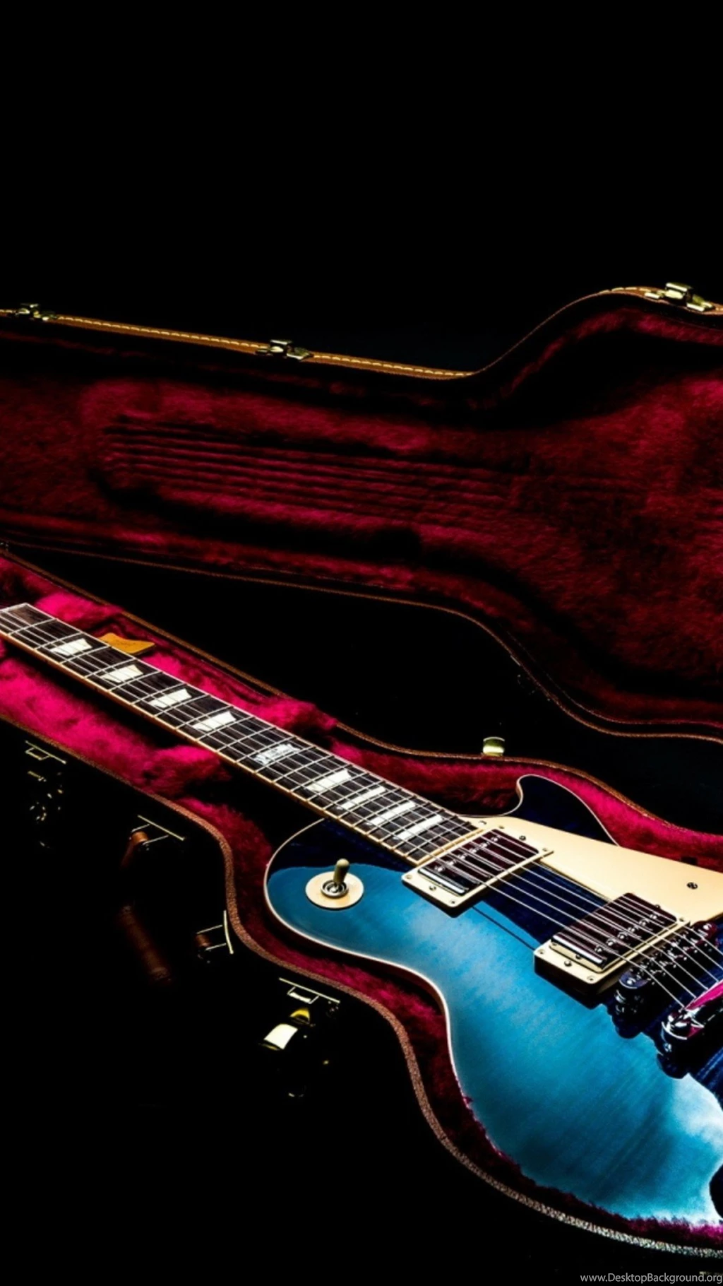 Wallpapers Download 1080x1920 Colorful Guitar In A Red Cover ...