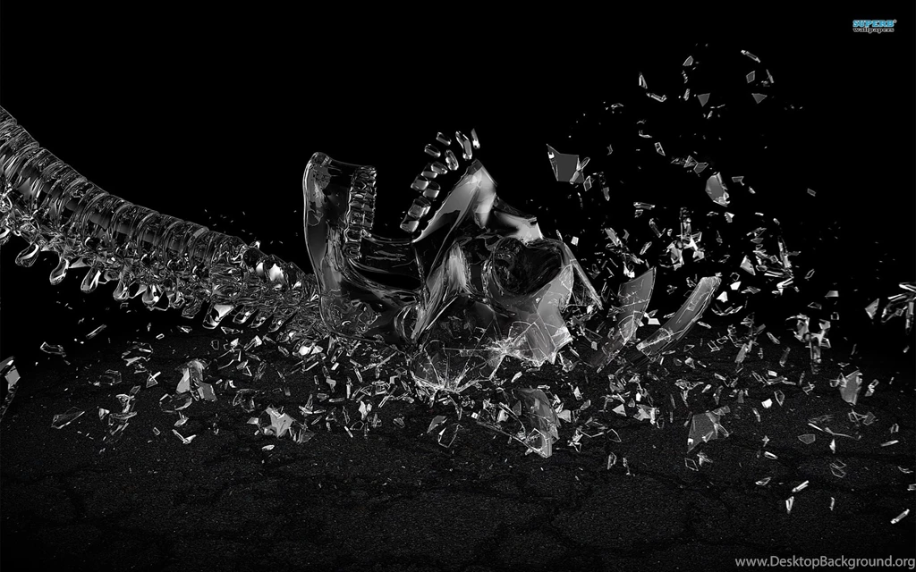 Broken Glass Skull Wallpapers Artistic Wallpapers