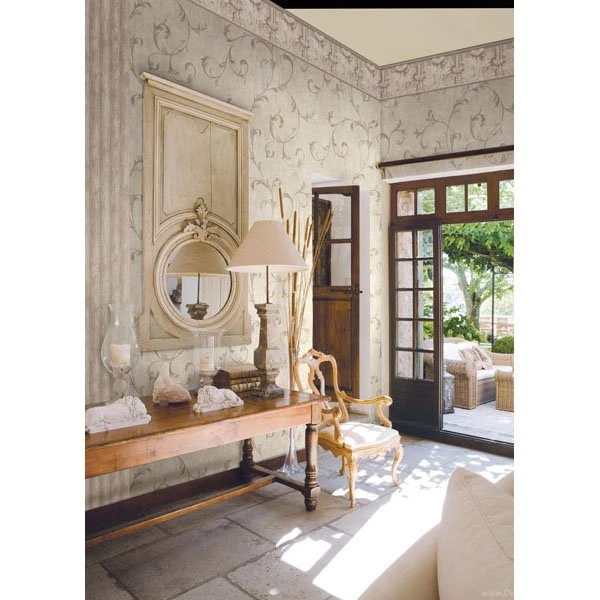 OM90400 Taupe Scroll   Avellino   Raymond Waites Wallpapers