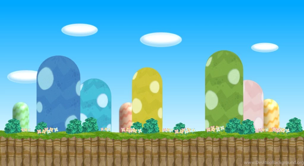 NSMBW Grasslands Backgrounds By YoshiGo99 On DeviantArt