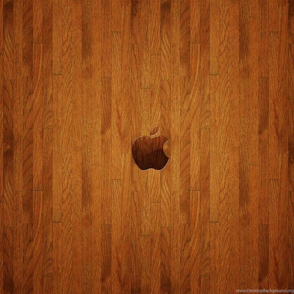 Computer Brand HD Apple Logo On Parquet Wood Floor Wallpapers For ...