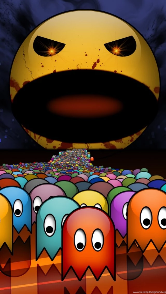 Evil Pac Man iPhone 5 Wallpapers