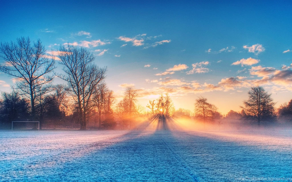 HD Beautiful Sunrise In The Winter Season Wallpapers PC Full Size ...