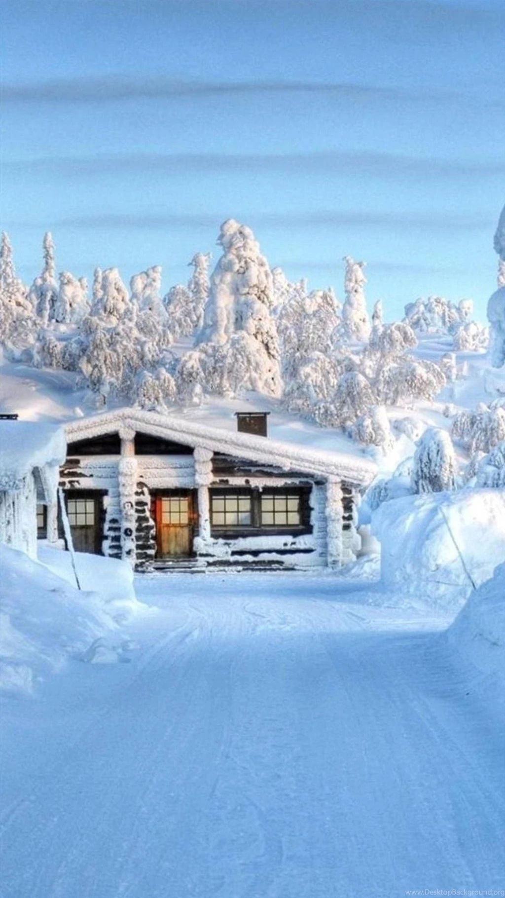 Wallpapers Full Hd 1080 X 1920 Smartphone Snow Winter Chalet 1080 ...