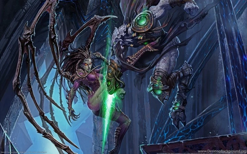 Download Wallpapers Queen Of Blades And Zeratul (Starcraft 2 ...