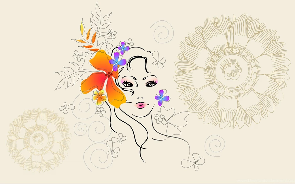 Fashion Female Wallpapers 22243   Fashion Women   Cartoon Illustration