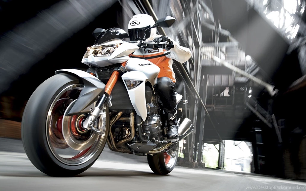 White Motorcycle Kawasaki Z1000 Wallpapers Desk