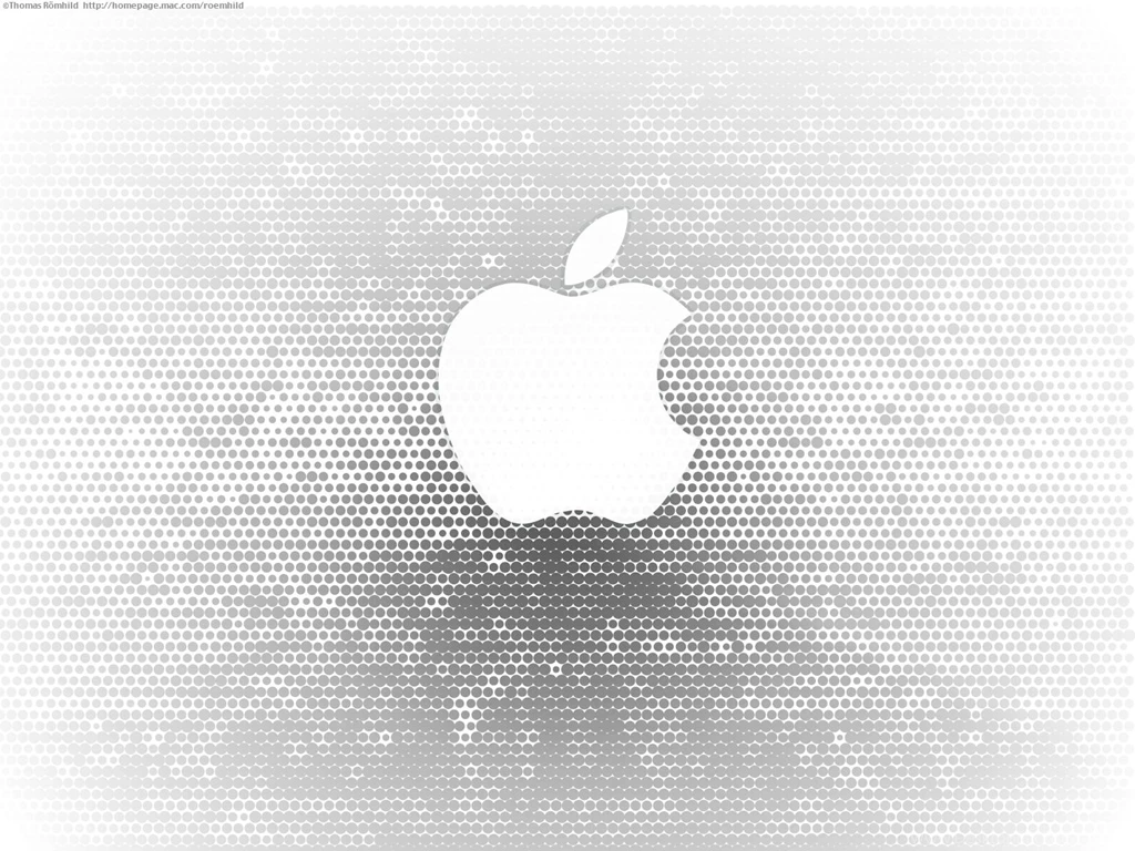 White Apple Logo With Dots By ScreenTom On DeviantArt