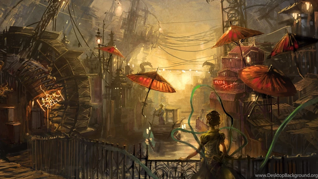 Steampunk Anime, Water, Painting, 1920x1080 HD Wallpapers And FREE ...