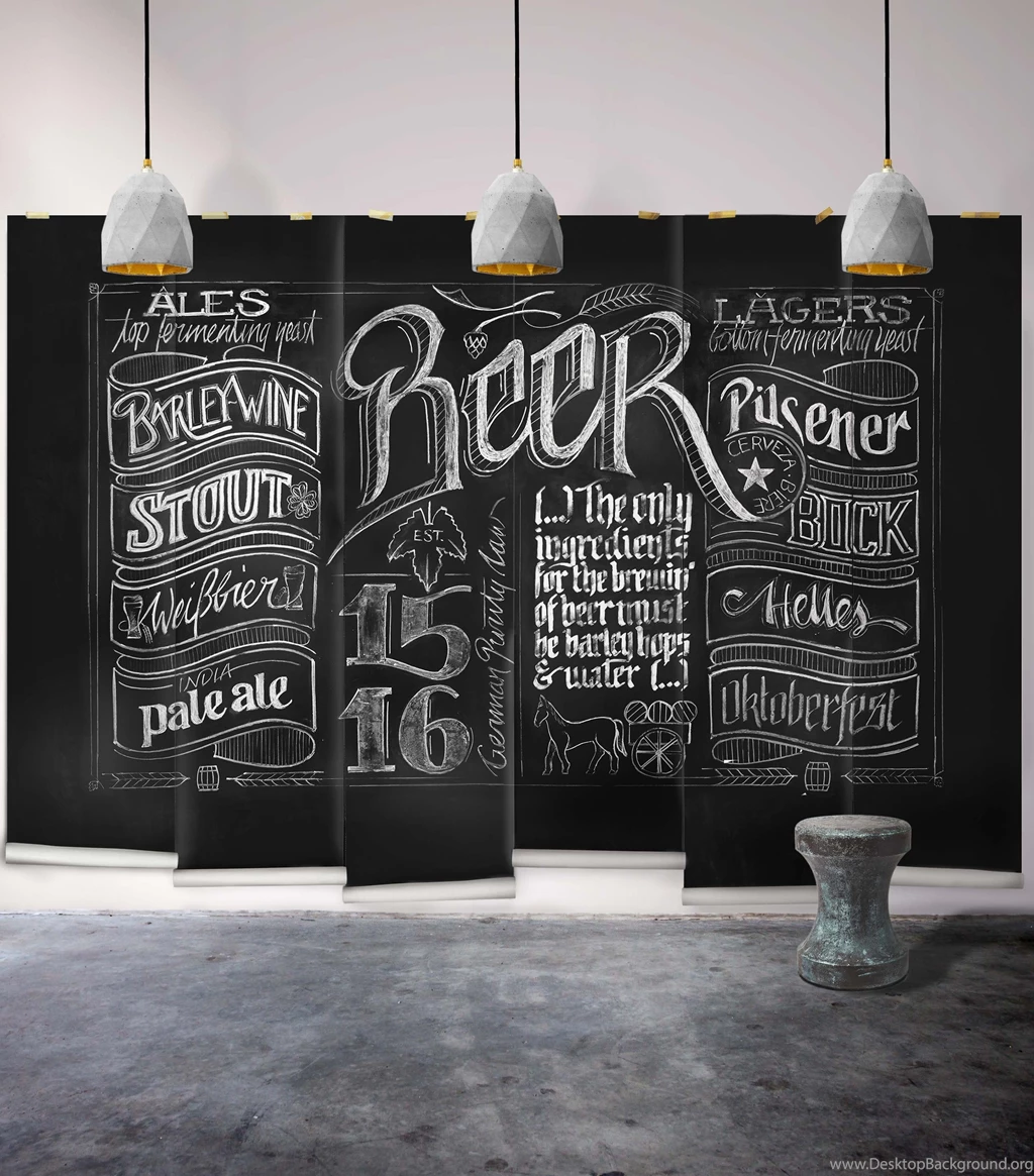 Black Chalkboard Beer Themed Wall Decor