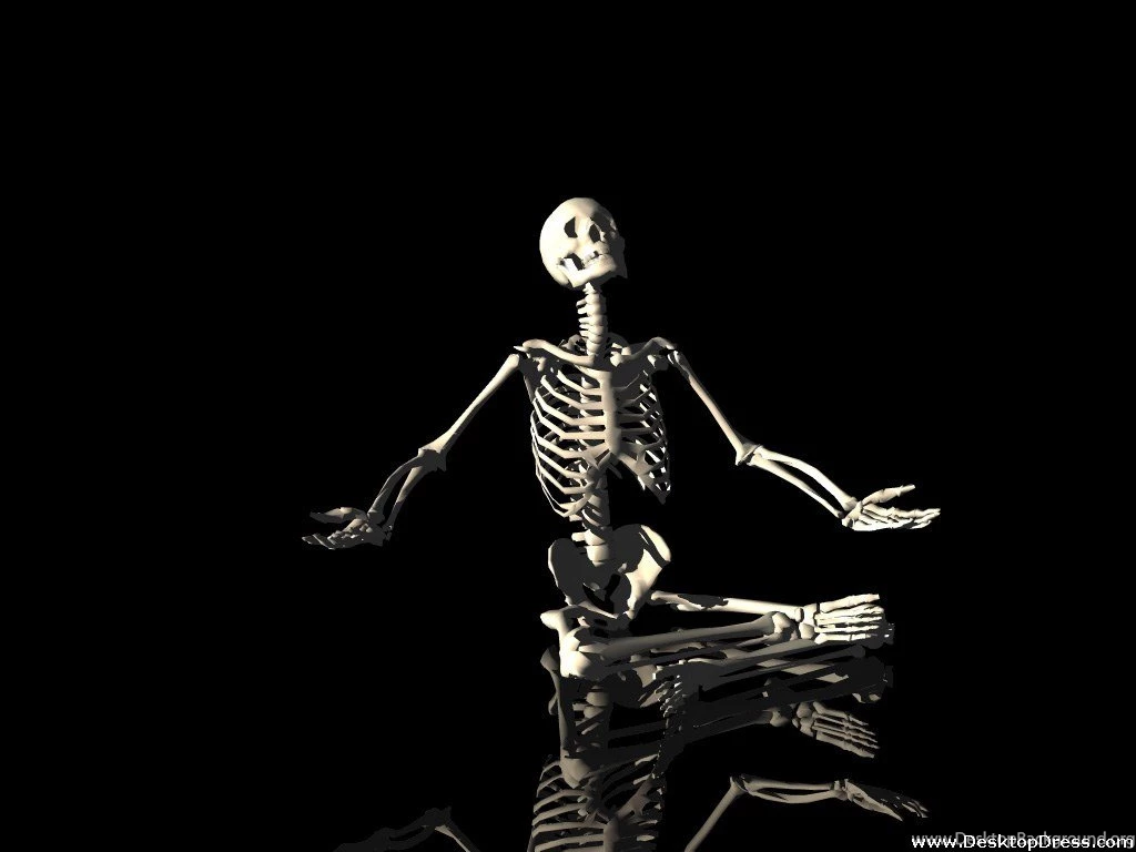 Desktop Wallpapers » 3D Backgrounds » Skeleton In Dark » Www ...