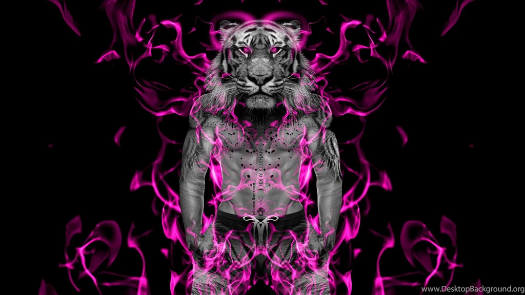 Fantasy Muscle Fire Boy Tiger 2014 HD Wallpapers « El Creative