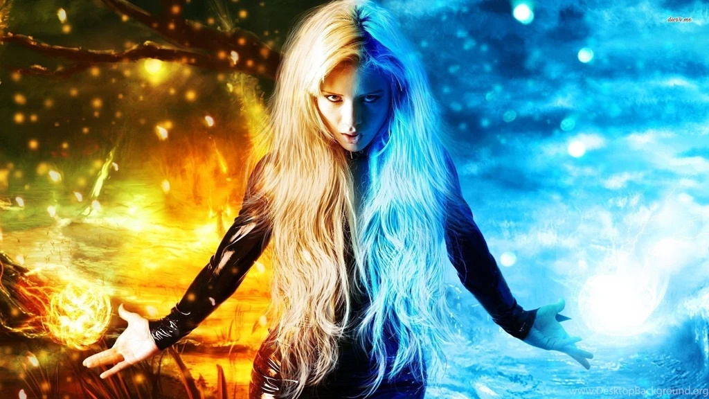 Woman Out Of Fire And Ice Wallpapers Digital Art Wallpapers
