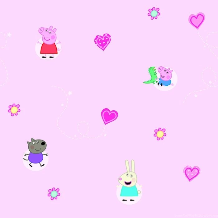 Buy Fine Decor Peppa Pig Official Childrens Kids Wallpapers Pink