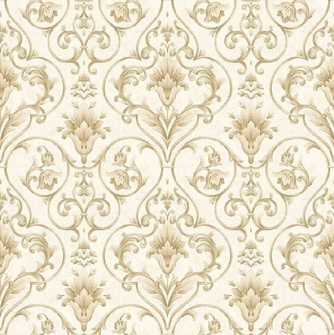 Flower Wallpapers Gold 4x1 Kaneva Pattern