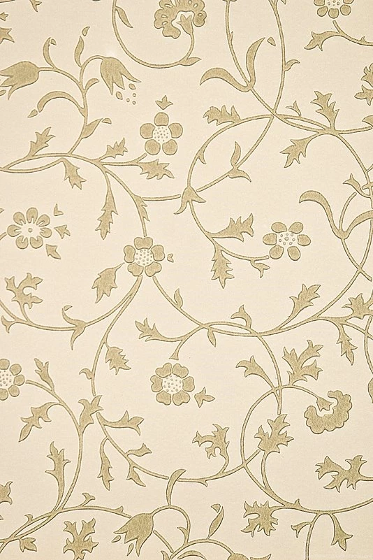 Medway Floral Wallpapers In Gold On Cream By William Morris ...