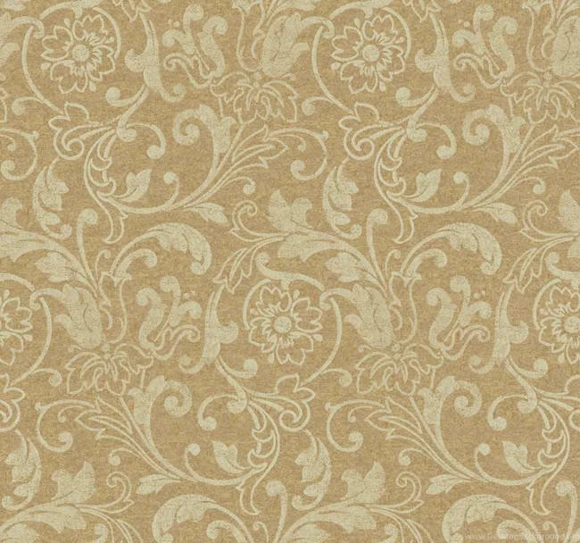 Beige Gold Acanthus Scroll Wallpapers Interior Home Decor