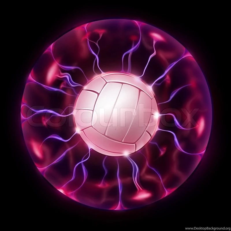 Magic Volleyball Ball Isolated On Black Backgrounds Computer ...