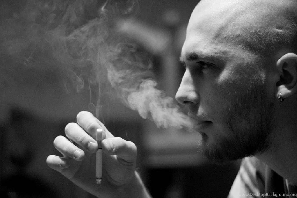 Smoking Men Grayscale Cigarettes