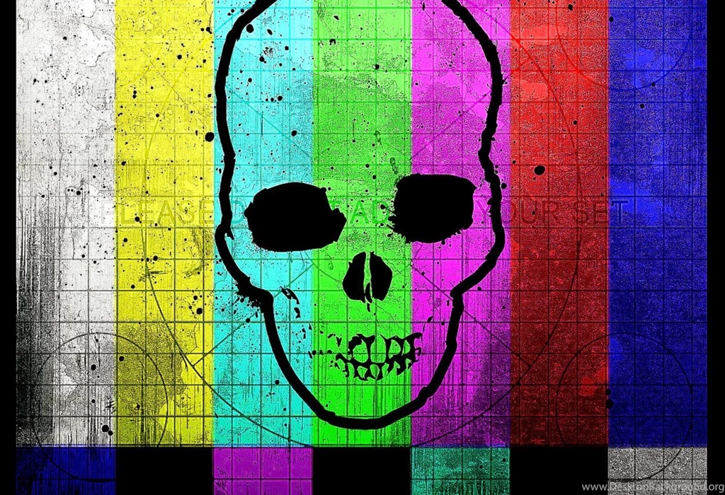 Vector 3D Colorful Abstract Skull Photo