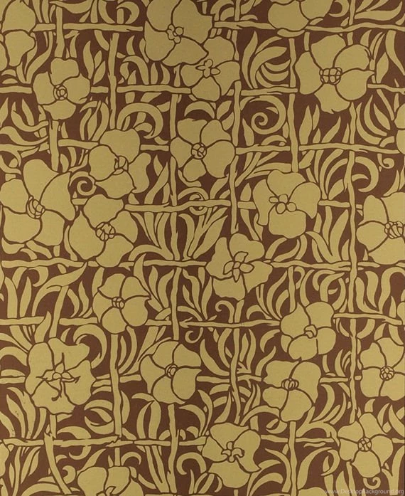 Floral Pattern Wallpapers / Paper / Art Nouveau Style LES PENSEES ...
