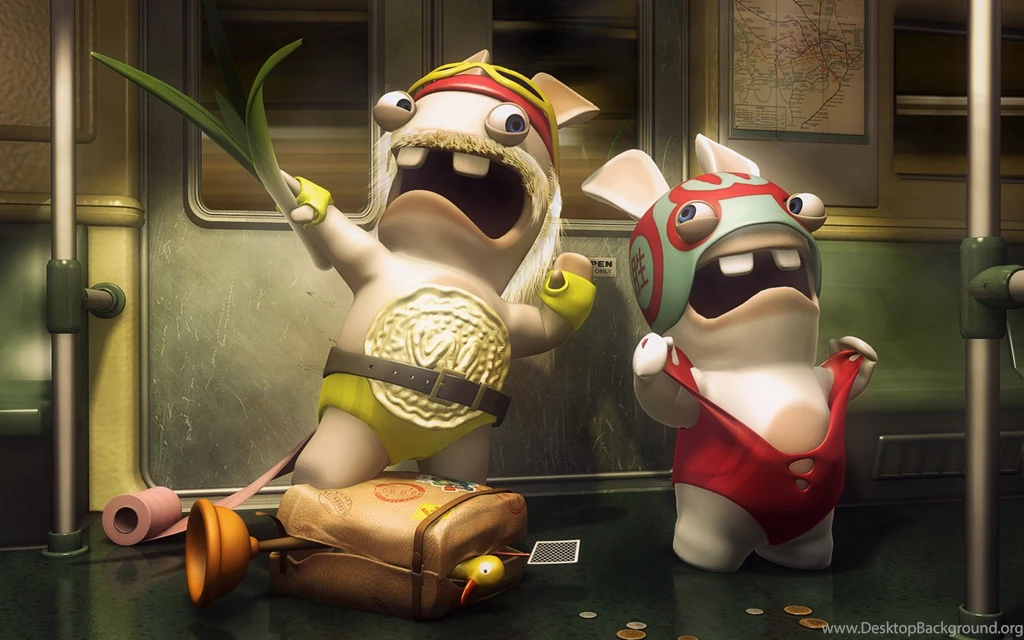 Funny Insane Wrestling Raving Rabbids Wallpapers