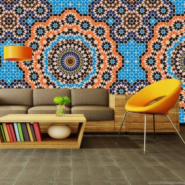 This Is A Moroccan Inspired "Zellige" Wallpaper. Via:Morocco Art ...