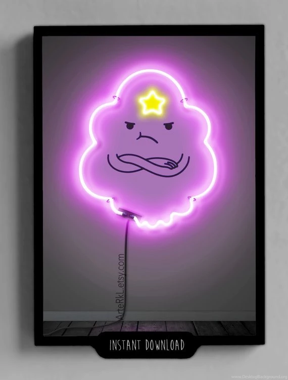 Adventure Time Lumpy Space Princess Neon Print By ArteRKL On Etsy