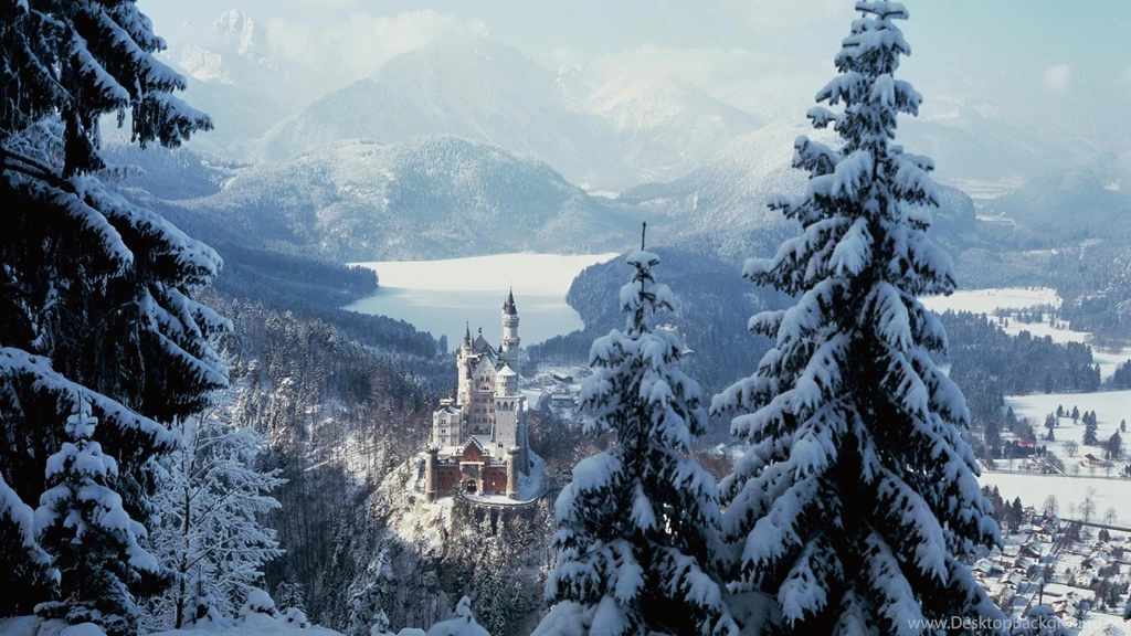 View Of Neuschwastein Castle, Bavaria, Germany In Winter Time ...