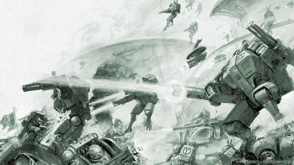 Warhammer 40000 Codex Tau Empire Monochrome Artwork Video Games HD ...