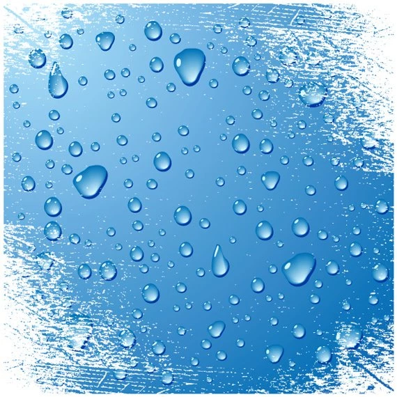 Blue Water Drops Grunge Backgrounds Vector