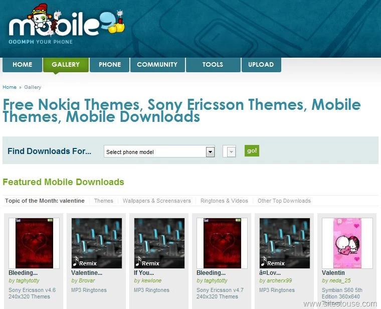Upload Or Download Free Mobile Themes, Wallpapers & Ringtones To ...