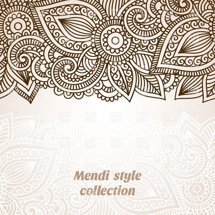 Mendi style background indian tracery Download Royalty free Vector ...