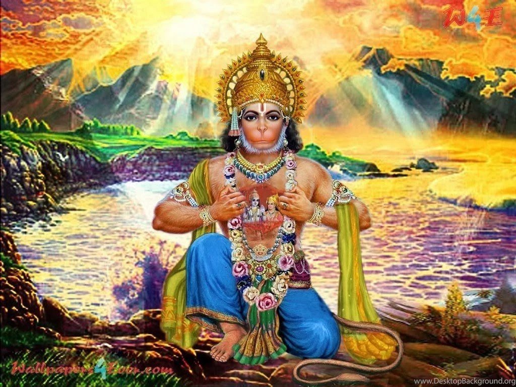 High Quality Hanuman Wallpapers And Pictures: Colorful Painting Of ...