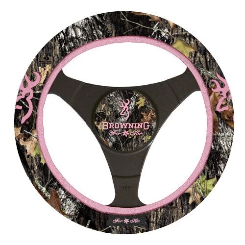 Browning Buckmark Pink Steering Wheel Cover