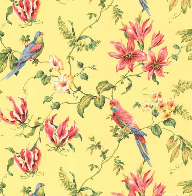 Green Blue Jg0751 Tropical Floral Wallpapers By York