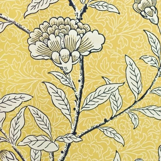 Chinese Peony Floral Wallpapers Yellow Wallpapers With Floral Print ...