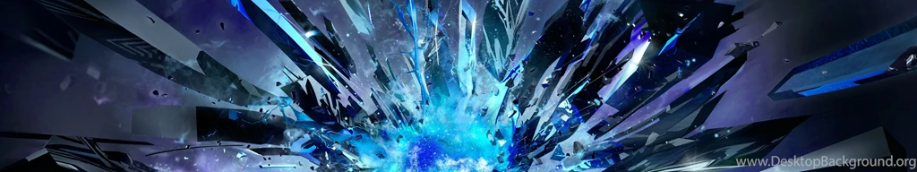 Blue Crystal Explosion Desktop Wallpapers 327