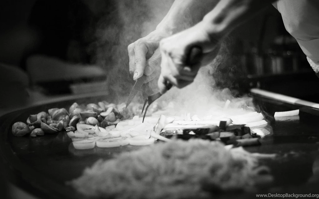Cook Chef BW Vegetables Wallpapers