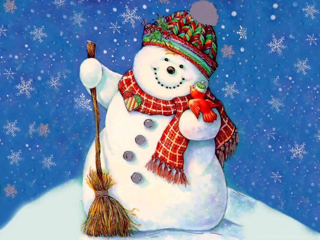 Christmas Snow Man Hd Wallpapers