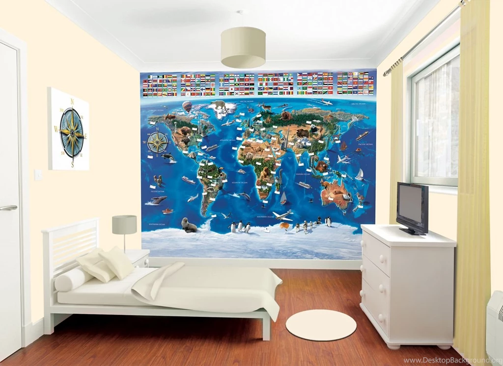 Map Of The World Wallpapers Mural