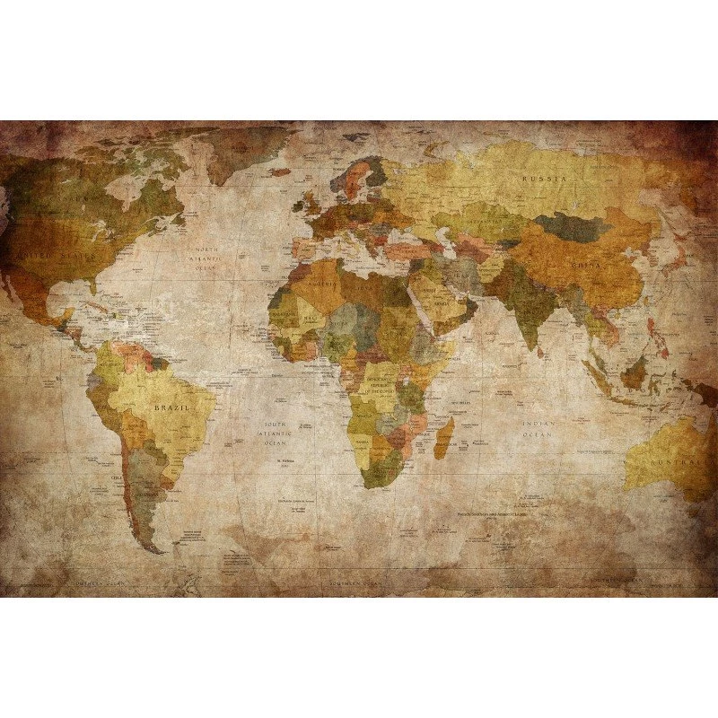 World Map Mural Wallpapers Australia Buy Wallpapers & Murals ...