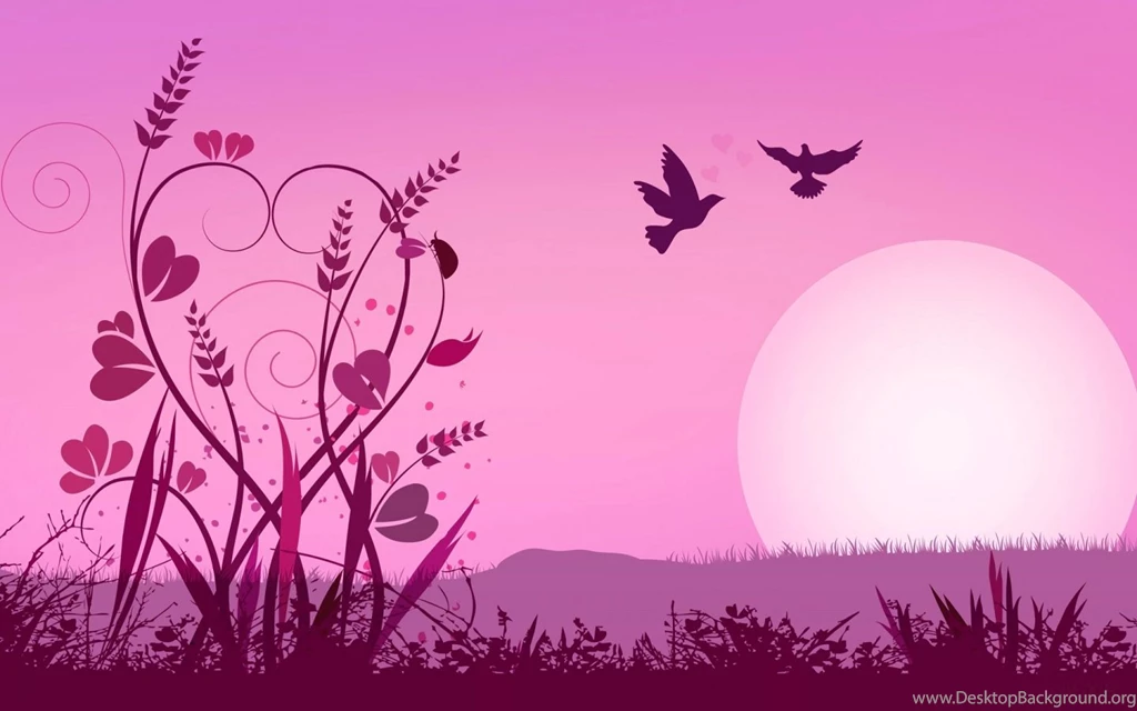 1440x900 Love Birds Heart Wallpapers
