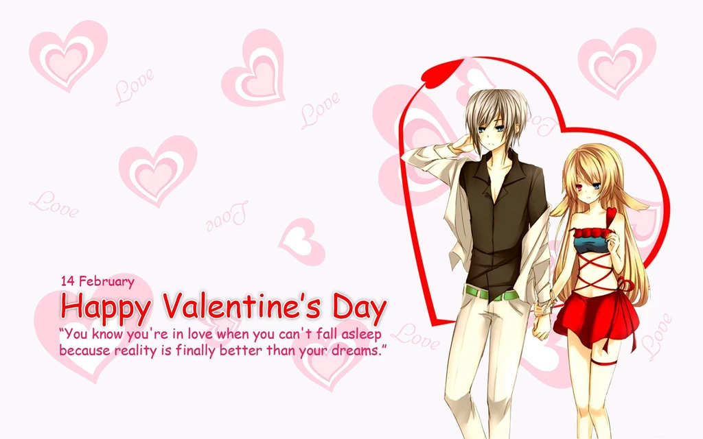 Anime Love Couple Hearts HD Wallpapers